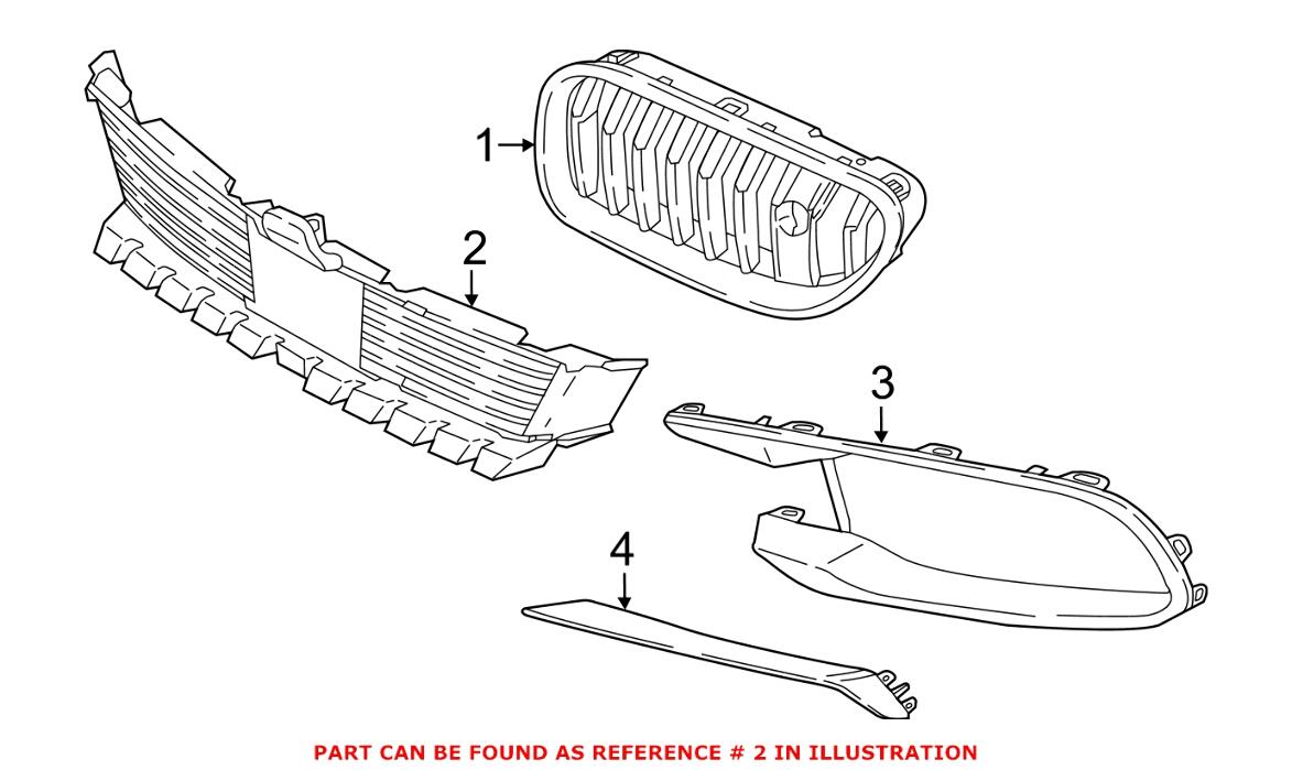 BMW Grille - Front Lower Center 51117362691